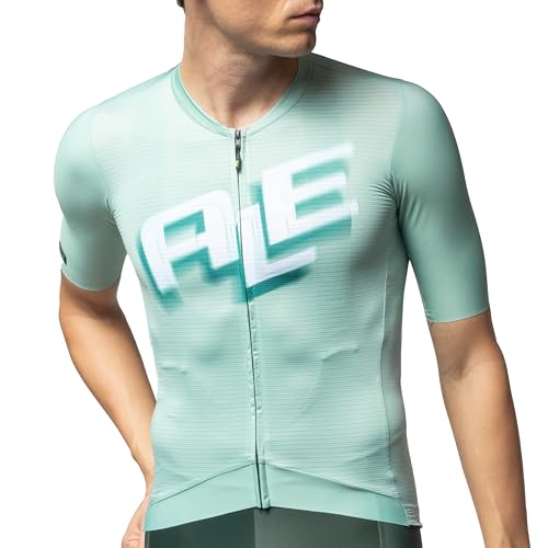 Maillot de cyclisme homme Alé vert pâle manches courtes XL route
