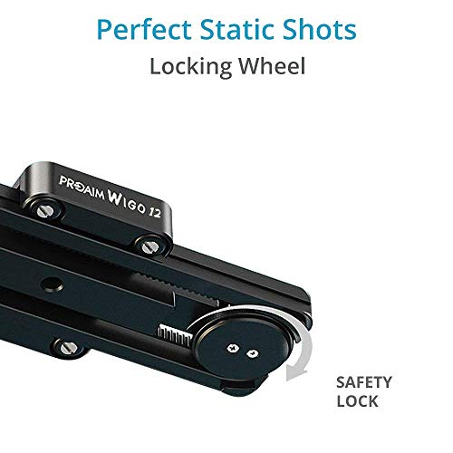 Proaim Wigo 12”/30Cm Portable Dslr Camera Camcorder Slider With Load Capacity 10Kg/22Lbs | Professional Track Dolly Rail Slider Tripod Compatible Video Stabilization System (Sl-Wg-12) #TOP4