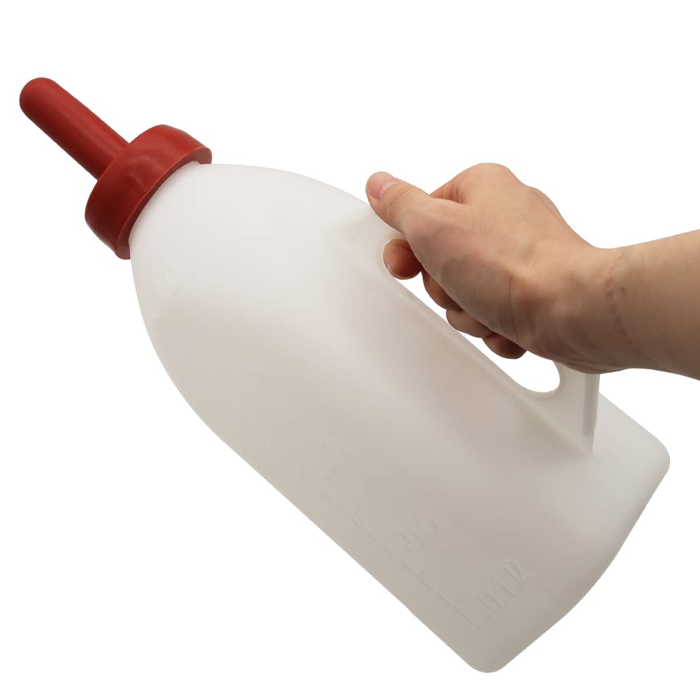 Calf Bottle with a Replacement Nipple 2.11 Quart Milk Feeder Nursing Feeding Bottle image 2 of 7 B0C3GNCJ38