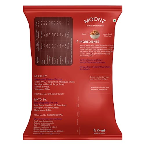 Image of Nova Nova Moonz I All Day Savoury Snack Packs I Pack of 6 I Indian Spice Mix Flavour