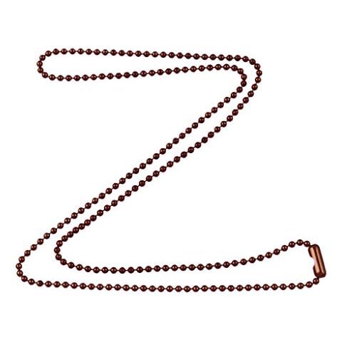 DragonWeave 1.8mm Fine Antique Copper Ball Chain Necklace with Extra Durable Color Protect Finish - 26 Inches Cover