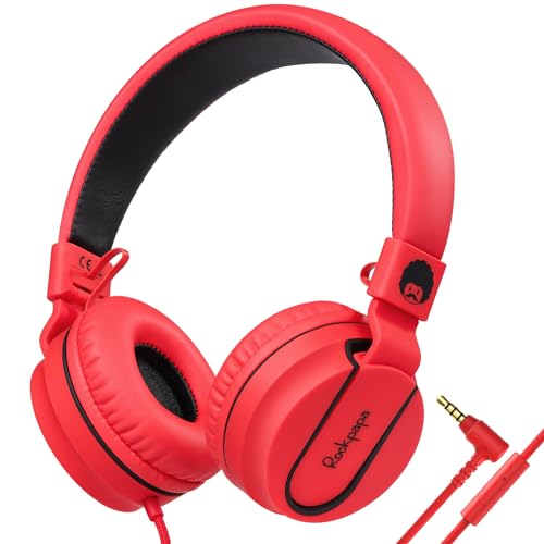 rockpapa 950 Wired Headphones for Kids Girls Boys for School Classroom with Microphone, On-Ear...