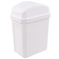 Vista 9 de Bote de basura de 2 galones, bote de basura pequeño con tapa giratoria, color negro