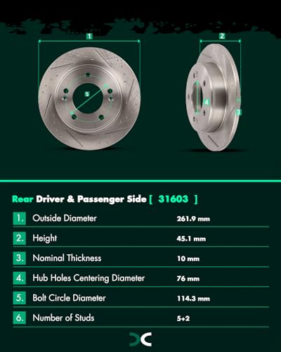 Image of SCITOO Brake Kits Front Rear Brake Rotors Brake Pad:31584;31603;D1543;D1544 | Fit For Hyundai For Elantra 2011-2016,For Elantra Coupe 2013-2014,For Elantra GT 2013-2015,For Veloster 2012-2016