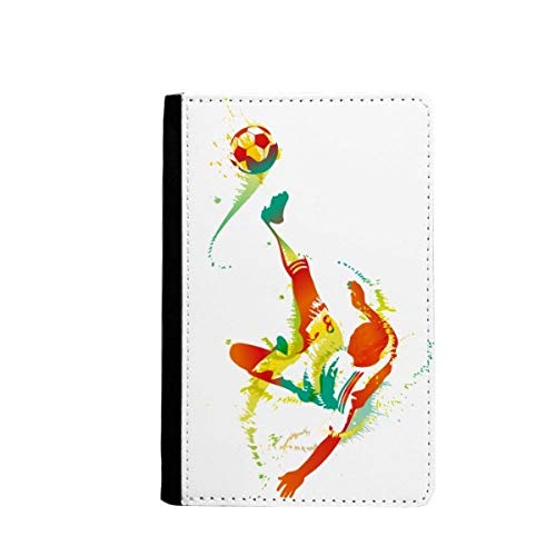 Passeport de footballeur à vélo : étui portefeuille de voyage multicolore pour vos vacances
