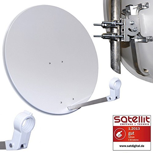 HD Sat Anlage 80cm Spiegel + Opticum Quad LNB für 4 Teilnehmer (3 Farben wählbar)