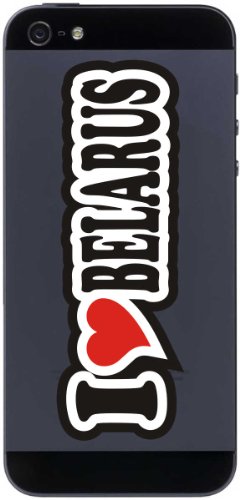I Love Heart Sticker Autocollant Decal Stickers Housse Housse Skin 70 mm I Love Belarus