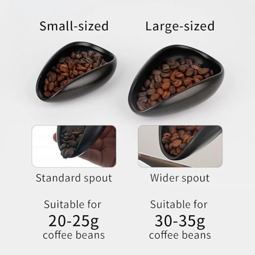Image of watchget Upgraded 30g Ceramic Coffee Dosing Cup & Tea Storage Tray, Single Dose Measuring Container for Coffee Beans & Loose Leaf Tea Dosing Vessel, Black