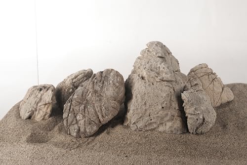 Image of LANDEN Elephant Skin Stone Natural Multi-Texture Rocks Grey(18lbs, 3~9 inches,7pcs) for Aquarium, Paludarium, Terrariums, Landscaping, Decorative of Caves, Waterfalls, Cliffs