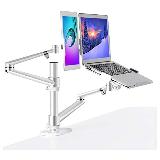 MagicHold 3 in 1 Stand for Laptop and Monitor or Tablet, Laptop/Monitor Desk Stand arm, 360º Rotating, Height Adjustable,Supports Laptop(11-17 inch), Monitor(17-32 inch), Tablet/ iPad Pro(5-13 inch)