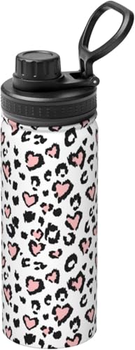 ヒョウ柄 豹柄 (10) 水筒 真空断熱 保温 保冷 スポーツボトル 人気 ステンレスボトル スポーツ飲料対応 漏れない 直飲み530ml 男の子 女の子 おしゃれ 大人 子供 アニメ グッズ キャラクター