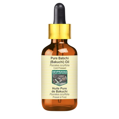DEVPRAYAG Pure Babchi (Bakuchi) Oil (Psoralea corylifolia) with Glass Dropper Cold Pressed 30ml (1 oz)