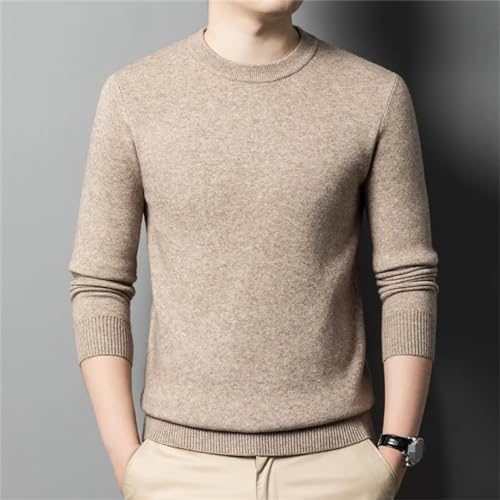 Autumn and Winter Men's Warm Crew Neck Pullover Sweater Fashion Casual Thick Woolen Sweater2