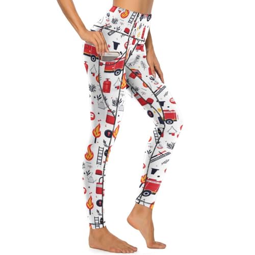 Pantalon de yoga avec poches et taille haute anti-transparence