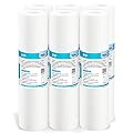 Membrane Solutions 20 Micron Sediment Water Filter Replacement Polypropylene Cartridge 10"x 2.5" for Whole House RO System, Compatible with Aqua-Pure AP110, GE FXUSC, WHKF-GD05, Culligan P5-6 Pack