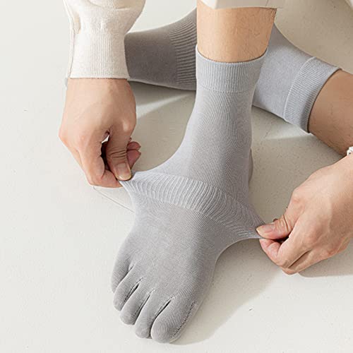 5 Pairs Men's Toe Socks, Orthopedic Compression Socks, High Performance Five Finger Socks Ankle Running Five Toe Socks 6