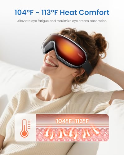 Image of RENPHO Eyeris 1 Eye Massager with Heat, FSA Eligible HSA, Heated Eye Mask for Head Tension, Eye Strain & Screen Fatigue, Birthday Gifts for Men and Women