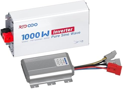 Redodo 12V 40A DC to DC Charger with MPPT + 1000W Pure Sine Wave Inverter