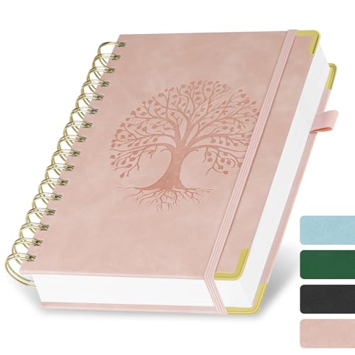 AOOSU Carnet de Notes, Carnet A5 Ligné Cahier A5 à Spirale, Papier Encreur 100g/M² Life Planner...