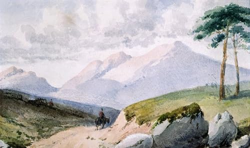 Paysage montagneux affiche toile Ruskin pour grand salon chic 60x90cm