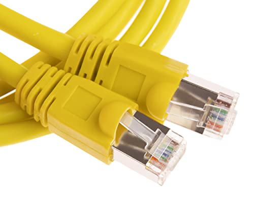 CDL Micro FTP Shielded Cat6 RJ45 Ethernet Network LAN Patch Cable 2m - Yellow, 2 m