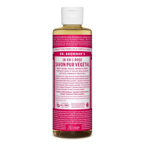 Savon liquide rose Dr Bronner's 240 ml