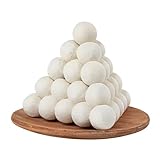 木彫りお月見団子（積み団子）(木製：桧 淡彩色仕上)＿お盆 お供え 月見 十五夜 花見 置物（おつきみだんご