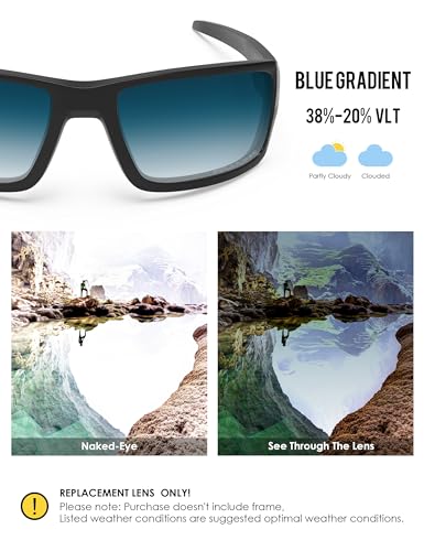 Image of BLAZERBUCK Anti-salt Polarized Replacement Lenses for Oakley Double Edge OO9380 Sunglass