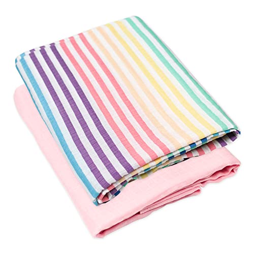 Image of HonestBaby Baby 100% Organic Cotton Swaddle Receiving Blankets (2 Pack)
