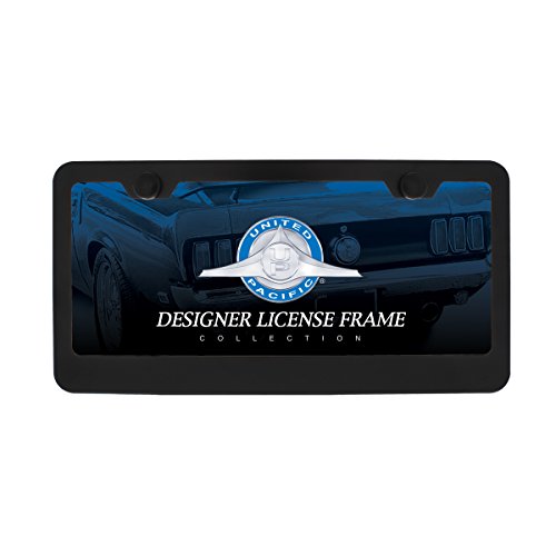 United Pacific 49999 Black License Frame Kit (2X Metal, With Fasteners And Caps), 2 Pack #TOP2