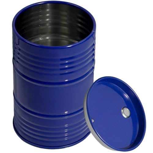 RC Car Mini Oil Drum Decoration Metal Oil Barrel Realistic Fuel Barrel for 1/8 1/10 Crawler Car Simulated Oil Container for Traxxas TRX4 Axial SCX10 CC01 D90 RC4WD Decorative AccessoriesBlue