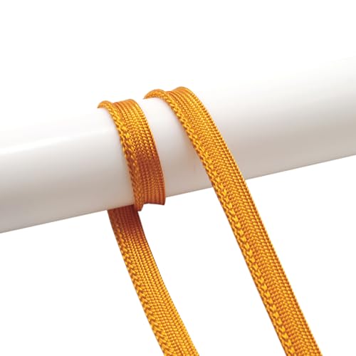 YRCLASYTRIM 0.35inch,(55Yards) Sewing Piping Trim,Shining Polyesterter Cord Trim,for Sewing Clothing,Hometextile, Decoration DIY Crafts Edge Piping Embellishments,30Colour (Orange)