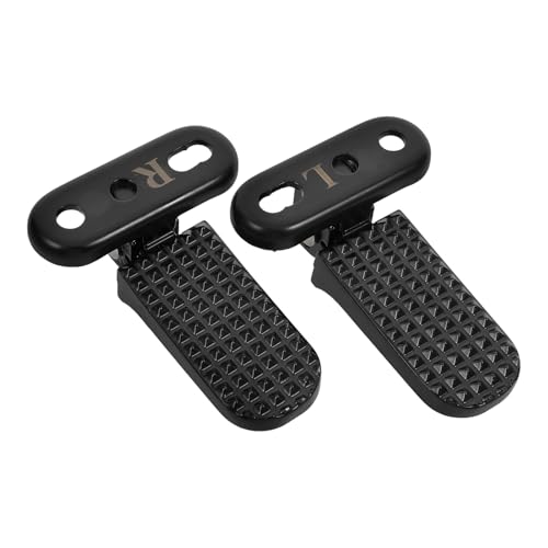 PERSELOSO 孔距対応 電動スクーター用折りたたみ式フットペグ アルミ製 耐摩耗性で安定感向上 収納便利なコンパクト設計 後部座席用ペグペダ