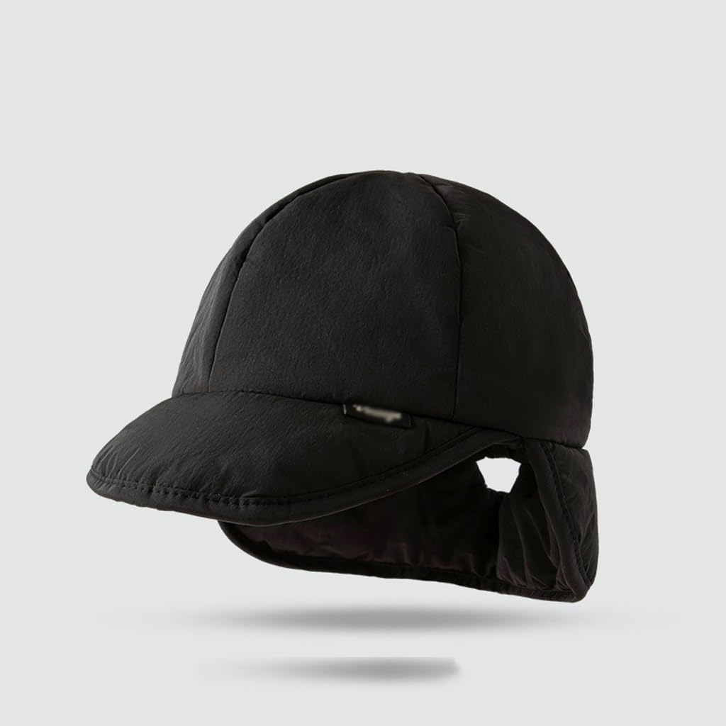 Winter Women's Warm Down Padded Lei Feng Hat Cycling Skiing Windproof Ear Protectors Straps Hats for Men(E)