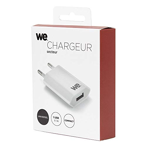 Chargeur USB 1A blanc WE pour smartphone et console - 3
