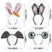 12 Pack Plush Animal Headbands for Party Favor, Jungle Animal Ear Horn Hair Hoop, Idea on Kid and Adult Birthday, Halloween decoration, Dress-Up Safari Themed Parties Supplies, Christmas Gift