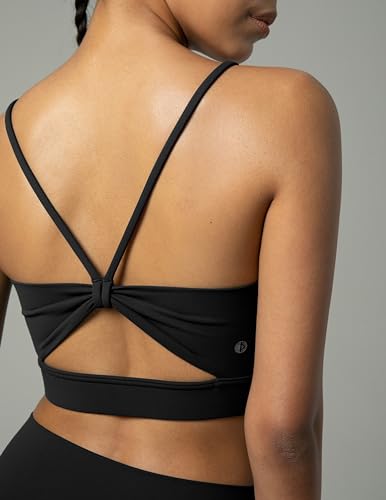 Colorfulkoala Women's Dreamlux Bowknot Strappy Sports Bras Light Impact Workout Yoga Tops3