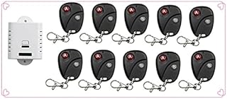 2017 New 85V 110V 120V 220V 250V 10A 1CH RF Wireless Remote Control Switch System 10X Transmitter + 1 X Receiver,315/433 MHZ
