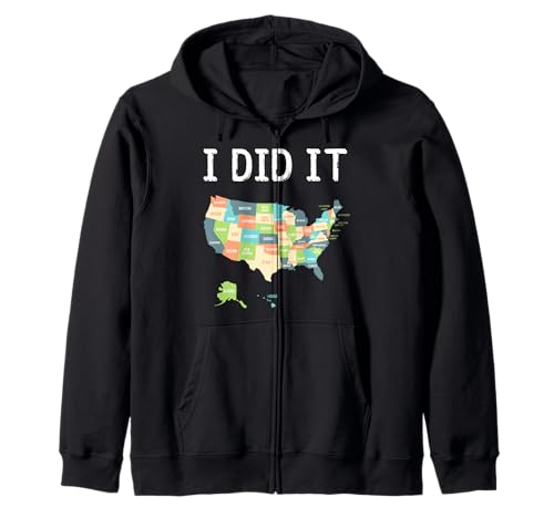 Visite el mapa de los Estados Unidos Sudadera con Capucha