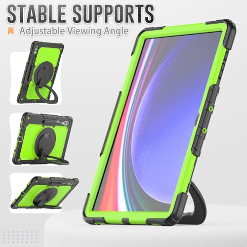 Coque Galaxy Tab S10 Ultra 14,6" antichoc 3 couches vert - 5