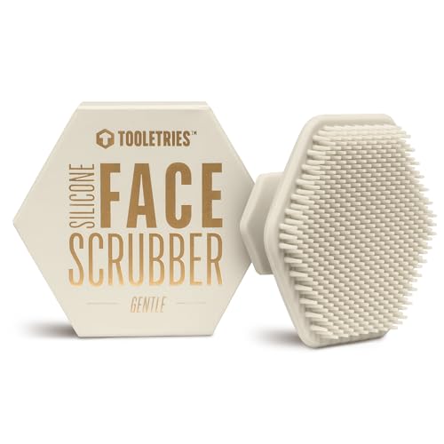 TOOLETRIES Men's Face Scrubber - Premium Silicone Facial Cleansing Brush,