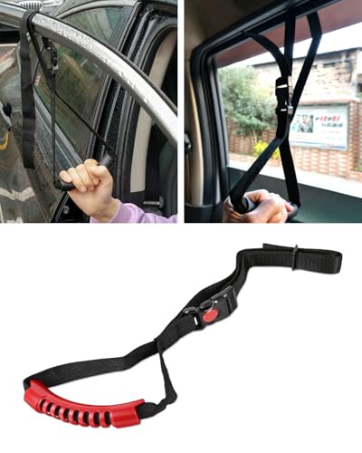 WUNZILO 1 pcs Senioren Einstiegshilfe Auto Ausstiegshilfe Rutschfester Mobilitätshilfen Fahrzeug stehend Autogriffstütze Unterstützung Behinderung Ältere Medizin Behinderten Hilfsmittel, Rot