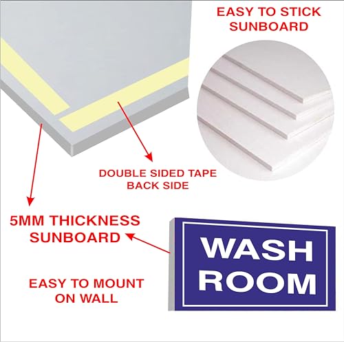 Image of SHE /HE Sunboard Material Sign Sticker for Door Entrance 2pcs (6inchX6inch) AS23