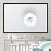 Framed Canvas Wall Art Black and White Flower Canvas Prints Home Artwork Decoration for Living Room,Bedroom - 16x24 inches