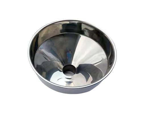 Imbuto in acciaio inossidabile 304, grande diametro 20 cm, imbuto industriale con bordo arrotolato, perdite di olio, imbuto domestico extra large(Big20 small5cm)