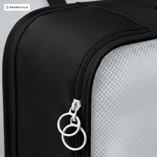 Image of BRAND VILLA 7 Pcs Travel Organizer Set Packing Cubes Luggage Organizer Bags with Shoe Bag, Laundry Pouch & Toiletry Bag for Clothes, Shoes, Accessories, Lightweight Travel Storage for Suitcase (Black)