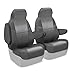 Coverking Custom Fit Front 50/50 Bucket Seat Cover for Select GMC Models - Velour (Gray)