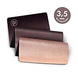 OM YA Design Yogamatte - rutschfest - extra dick - 3,5 mm - ökologisch aus Naturkautschuk - Oberfläche Mikrofaser - Ideal für Hot Yoga, Bikram, Pilates, Ashtanga (Terracotta Blush)