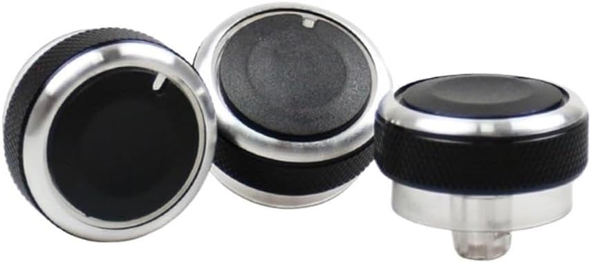 3pcs for Set Car Air Conditioning Knob Switch Button Aluminum Alloy AC Knob Compatible for Mazda 3 BL 2010 to 2013
