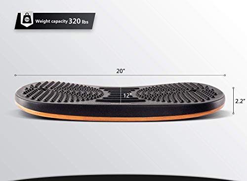 Fezibo AFM-02 Standing Desk Anti Fatigue Mat Wooden Wobble Balance Board Stability Rocker thumb #4